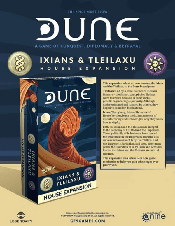 Ixians & Tleilaxu House Expansion Board Game Dune 