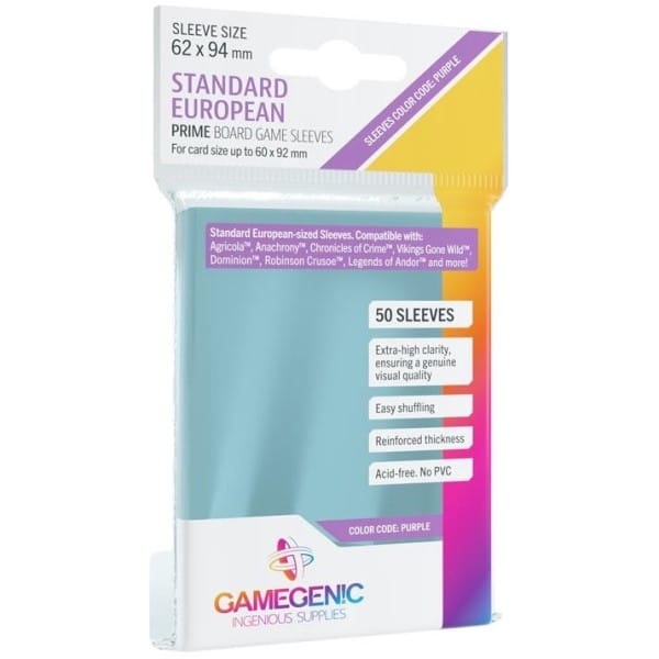 Gamegenic: Prime Board Game Sleeves - Purple