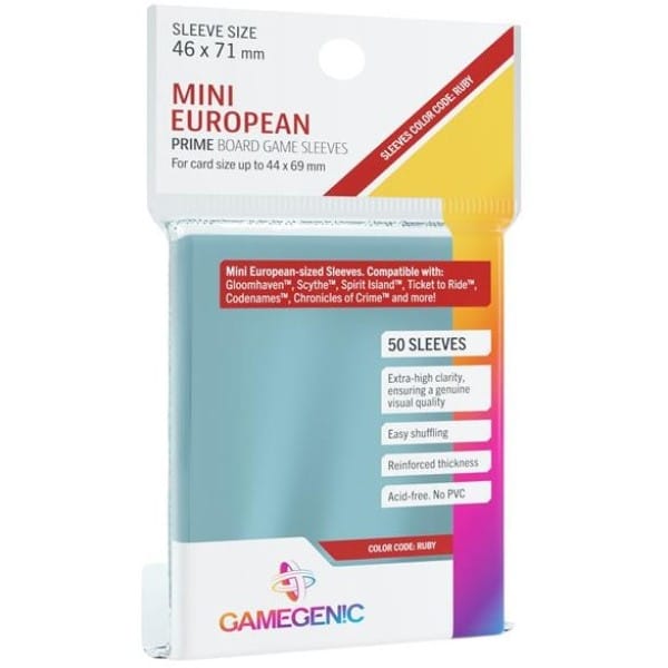 Gamegenic: Prime Board Game Sleeves - Red