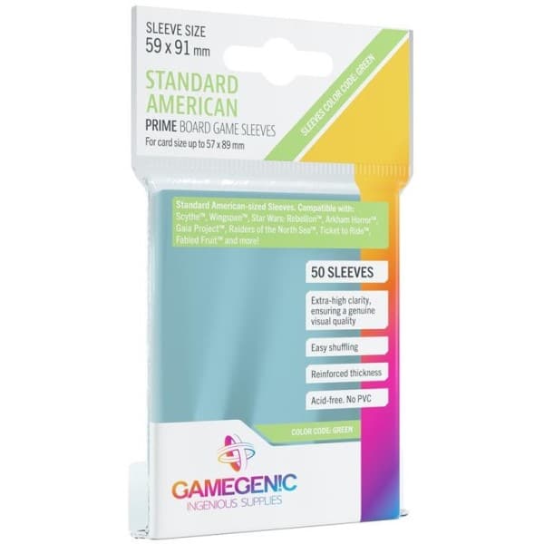 Gamegenic: Prime Board Game Sleeves - Green