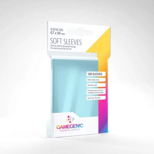 Gamegenic: Soft Sleeves - Clear (100 Sleeves)